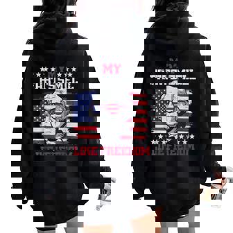 4Th Of July Washington Smell Like Freedom Women Women Oversized Hoodie Back Print - Thegiftio