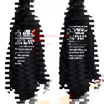 5 Things You Should Know About My Nana Grandma Women Oversized Hoodie Back Print - Thegiftio UK