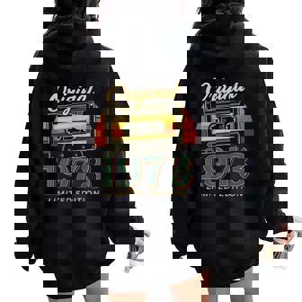 52 Cumpleaños Hombre 52 Años Decoración 1973 Divertido Women Oversized Hoodie Back Print - Regaloses