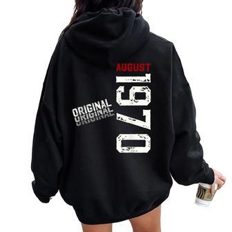 55 Cumpleaños Hombre Regalo Agosto 1970 Women Oversized Hoodie Back Print - Regaloses