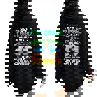 5Th Grade Way To Middle School Grade First Summer Graduation Women Oversized Hoodie Back Print | Mazezy