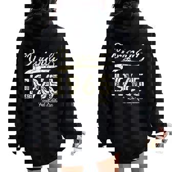 60Th Birthday Womenintage 1965 Original Parts レディース オーバーサイズ パーカー バックプリント - Kawaiitshirt