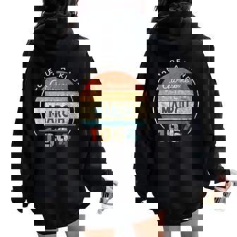 60歳の誕生日ギフト 男性 女性 60歳 3月 1964 レディース オーバーサイズ パーカー バックプリント - Kawaiitshirt