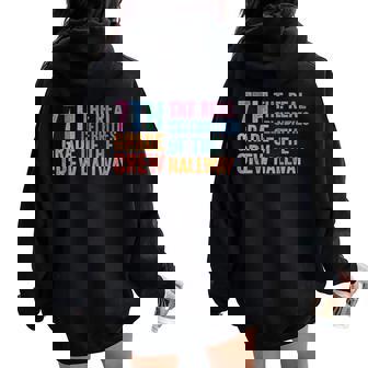 7Th Seventh Grade Crew The Real Celebrities Of The Hallway Women Oversized Hoodie Back Print | Mazezy