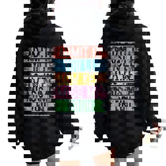 Admit It You'll Low Key Miss Me Bruh Teachers Women Oversized Hoodie Back Print - Thegiftio UK