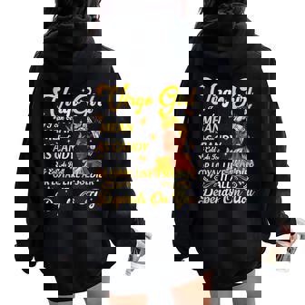 African American Birthday Black Virgo Girl Women Oversized Hoodie Back Print | Seseable CA