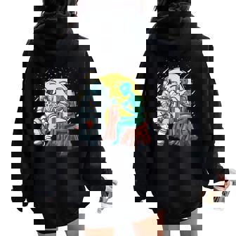 Alien Tatuado Astronauta Ink Tattoo Artista Del Tatuaje Cuello Women Oversized Hoodie Back Print - Regaloses