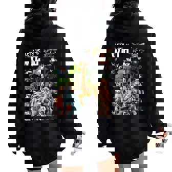 Allons Chercher Des Animaux De Zooauvages Unafari Dans La Jungle Sweat à capuche oversize pour femme avec imprimé dans le dos - Cadeauxyz