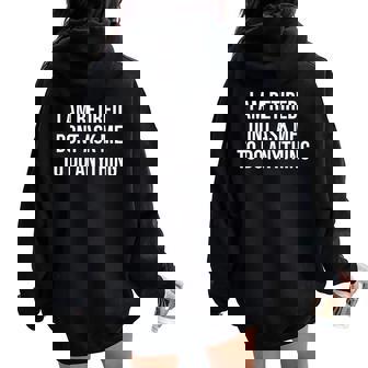 I Am Retired Don't Ask Me To Do Anything 面白い退職ギフト レディース オーバーサイズ パーカー バックプリント - Kawaiitshirt