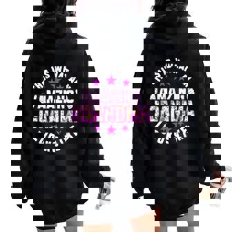 This Is What An Amazing Grandma Looks Like Women Oversized Hoodie Back Print | Mazezy