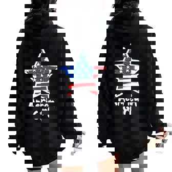 American Girl 4 Juillet Fête De L'indépendance Pour Les Filles Sweat à capuche oversize pour femme avec imprimé dans le dos - Cadeauxyz