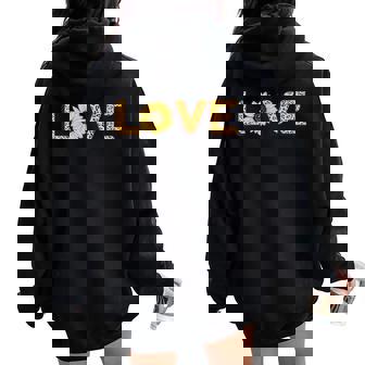 Art De Tournesol Mignon Pour Hommes S Fleurs Jaunes Amour Sweat à capuche oversize pour femme avec imprimé dans le dos - Cadeauxyz