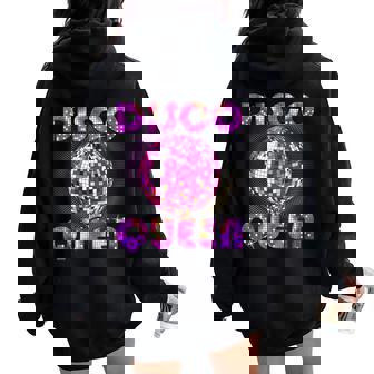 Art Disco Queen Pour S Et Filles Musique Funk Danse Disco Sweat à capuche oversize pour femme avec imprimé dans le dos - Cadeauxyz