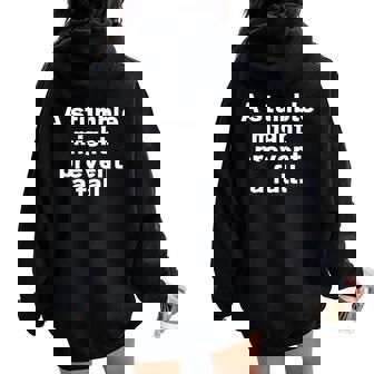 Atumble Might Prevent A Fall 小さな失敗は大きな失敗を防ぐ 英語 文字入り 格言 レディース オーバーサイズ パーカー バックプリント - Kawaiitshirt