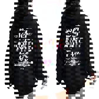 Aunt Best Auntie Ever Flower Women Women Oversized Hoodie Back Print - Thegiftio UK