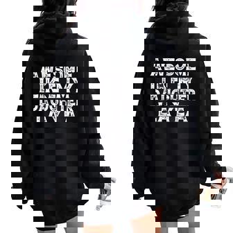Awesome Like My Daughter Layla Dad Mom Fathers Women Oversized Hoodie Back Print | Mazezy