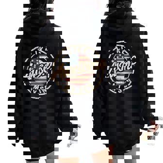 Awesome Like My Son Cool Dad Mother Father Day Women Oversized Hoodie Back Print - Thegiftio