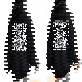 On Back Qr Fck Off Code Saying Quote For Women Women Oversized Hoodie Back Print - Thegiftio UK
