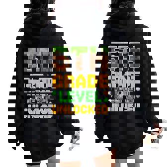 Back To School 5Th Grade Boys Gamer First Day Of Fifth Grade Women Oversized Hoodie Back Print | Mazezy