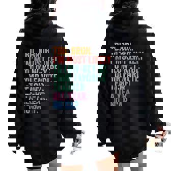 Back To School Bruh Low Key Be Your Favorite Teacher No Cap Women Oversized Hoodie Back Print - Thegiftio