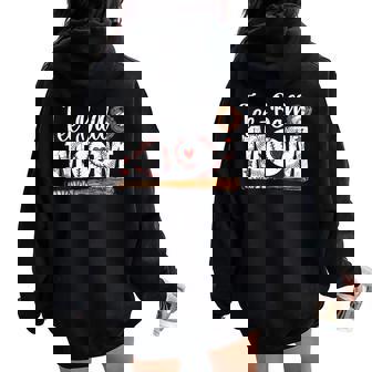 Ball Mom Tball Mom Mother's Day Women Oversized Hoodie Back Print | Mazezy