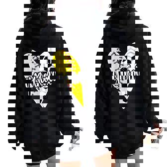Baller Grandma Proud Softball Soccer Player Grandma Women Oversized Hoodie Back Print | Mazezy