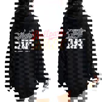 Ballpark Aunt Softball Baseball Auntie Baller Mother's Day Women Oversized Hoodie Back Print | Mazezy