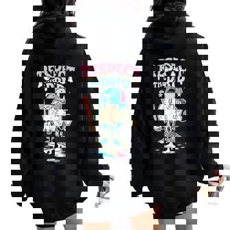 Baseball Ice Cream Drip For Boys Girls Respect The Drip Women Oversized Hoodie Back Print | Seseable FR