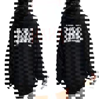 Baseball Nana Baseball Nephew Proud Retro Women Oversized Hoodie Back Print | Mazezy