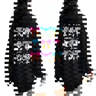 Baseball Sister Drip Bow Ice Cream Drip Girls Sprinkle Youth Women Oversized Hoodie Back Print | Seseable FR