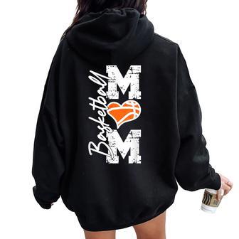 Basketball Mom Mom Game Day Women Oversized Hoodie Back Print - Thegiftio UK