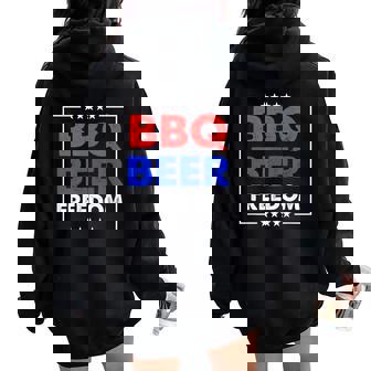 Bbq Beer Freedom シャツ レディース オーバーサイズ パーカー バックプリント - Kawaiitshirt