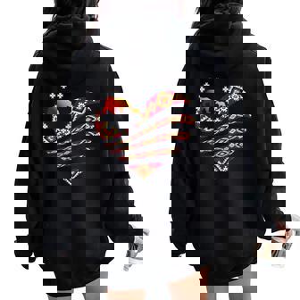 Bear Heart Mother's Day Native American Women Oversized Hoodie Back Print | Mazezy