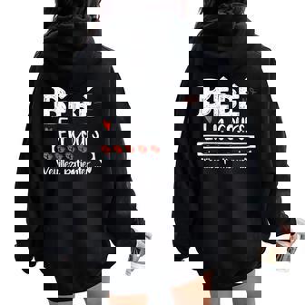 Bébé En Cours Annonce Grossesse Enceinte Sweat à capuche oversize pour femme avec imprimé dans le dos - Cadeauxyz