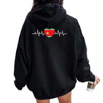 Belle Idee Cadeau Coeur Drapeau De La Guadeloupe 971 Gwada Sweat à capuche oversize pour femme avec imprimé dans le dos - Cadeauxyz