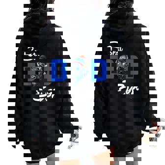 Best Dad Ever Vintage Bills Retro Bufalo Dad Women Oversized Hoodie Back Print - Thegiftio UK