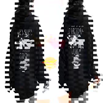 Best Friends Forever Beef Lover Pork Meat Bacon Burger レディース オーバーサイズ パーカー バックプリント - Kawaiitshirt