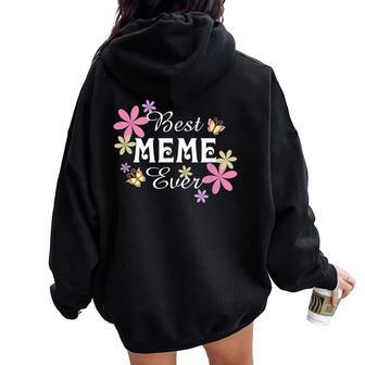 Best Meme Ever Cute Grandma Women Oversized Hoodie Back Print - Thegiftio UK
