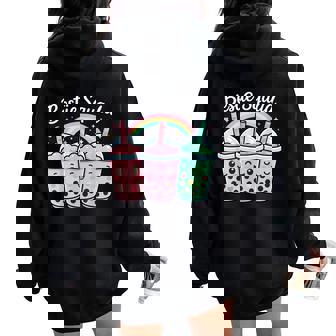 Bestie Squad Twin Day For Girls Bff Boba Tea Best Friend Women Oversized Hoodie Back Print | Seseable CA