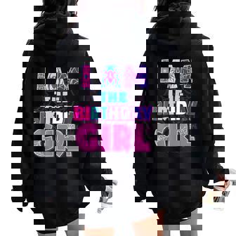 Birthday Girl I'm The Birthday Girl Spider Birthday Party Women Oversized Hoodie Back Print | Mazezy