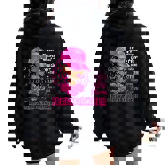 Black Breast Cancer Survivor Pink Ribbon I'm The Storm Women Oversized Hoodie Back Print | Seseable CA