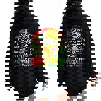 Black Freedom 1865 Junenth Like My Ancestors Women Oversized Hoodie Back Print | Mazezy