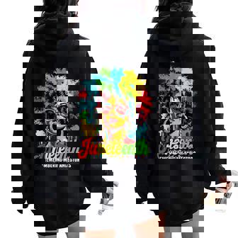 Black Freedom Junenth 1865 Remembering My Ancestors Women Oversized Hoodie Back Print - Thegiftio