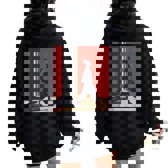 Black Girl Walking Afro Style African American Pride Women Oversized Hoodie Back Print - Thegiftio UK