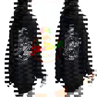 Black Junenth Remembering My Ancestors 1865 Women Oversized Hoodie Back Print - Thegiftio