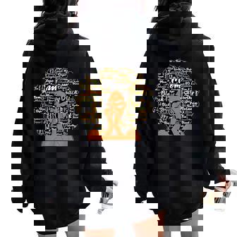 Black Mom African American Afro Mother's Day Women Oversized Hoodie Back Print | Mazezy