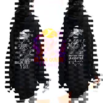 Black Queen Mom Happy Afro African American Women Oversized Hoodie Back Print | Mazezy