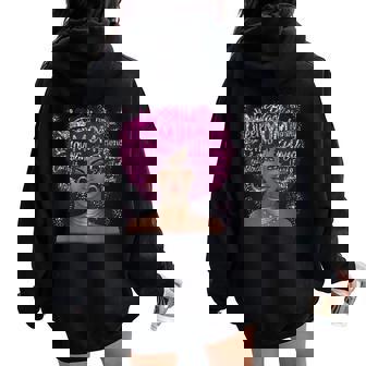 Black Woman Mom African American Happy Mother's Day Women Oversized Hoodie Back Print - Thegiftio