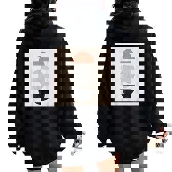 Boho 抽象形アート ミッドセンチュリー モダンアート レディース オーバーサイズ パーカー バックプリント - Kawaiitshirt