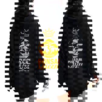 Bonsai Queen Penjing Penzai Bonsai 盆栽 レディース オーバーサイズ パーカー バックプリント - Kawaiitshirt